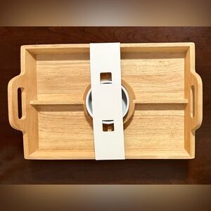 Hearth & Hand Large Foldable Tray with Ceramic Bowl